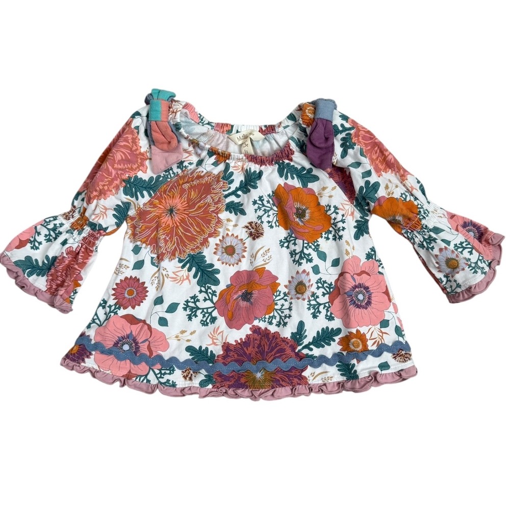 Matilda Jane Wonderment Little Florist Tunic Top‎ Ruffle Bell Sleeve Girls 2
